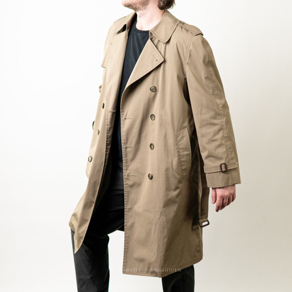 Vintage London Fog Maincoats Tan Trench Pea Coat - Picture 9 of 10